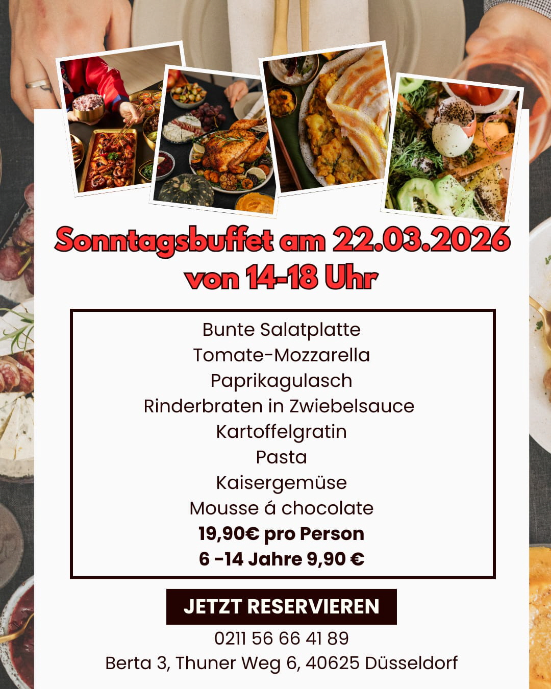 Sonntagsbuffet 22.3.2026